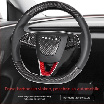 Automobilske naljepnice, karbonska vlakna, model JSY-TSL, za volan Tesla Model 3