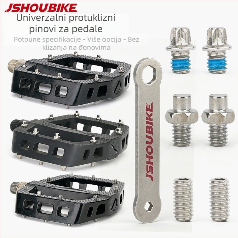 Planinski bicikl pedale protivklizni bodlji, čelik, 3 dodatna prilagodba, 4 mm Torx ključ, model: Anti-slip nails