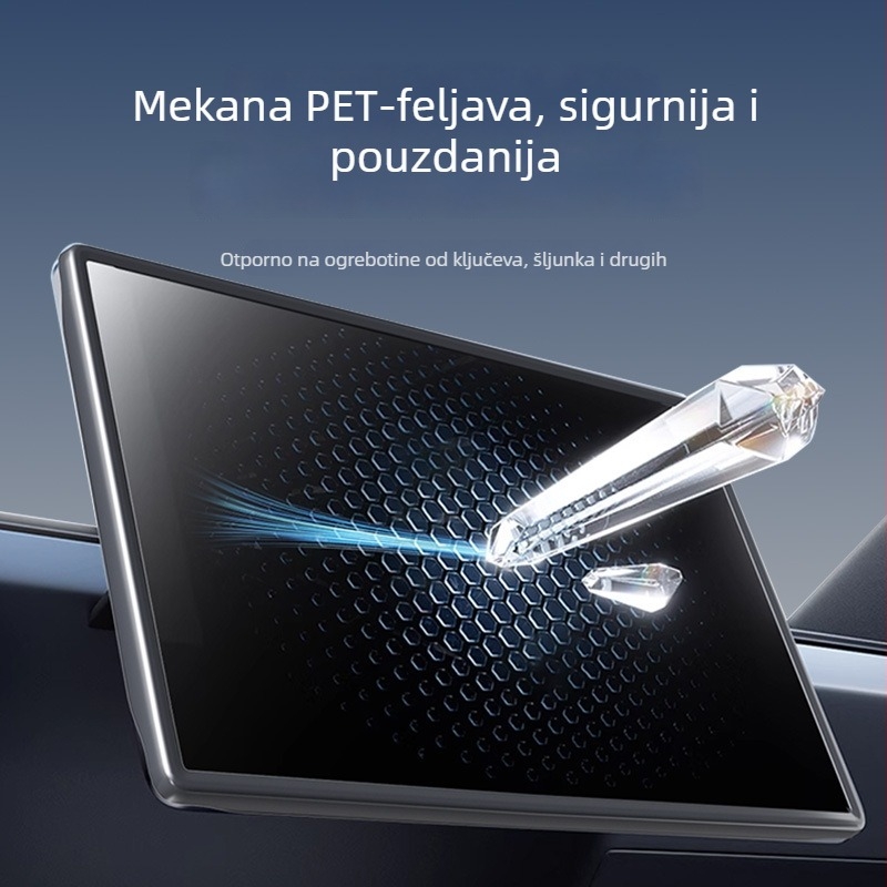 Unutarnji film za Tesla centar konzolu s zaštitnim okvirom i integriranim filmom – lijepljenje, univerzalni model