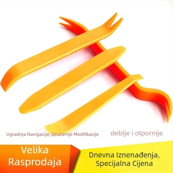 Plastični alat za unutrašnjost automobila i demontažu audio sustava (jednodijelni oblik; PP materijal; pozicija navigacijskog zaslona; opći automobilski modeli)