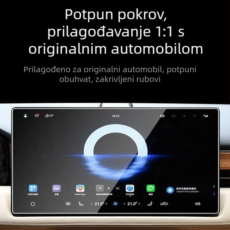Zaštitno staklo od kaljenog stakla za središnji zaslon navigacije Tesla Model 3/Y/S/X – jednostavan dizajn, otporan na visoke i niske temperature, otporan na ogrebotine, otporan na otiske prstiju