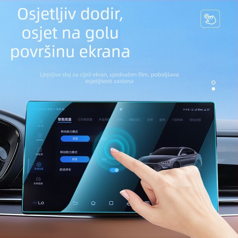 Zaštitno staklo od kaljenog stakla za središnji zaslon navigacije Tesla Model 3/Y/S/X – jednostavan dizajn, otporan na visoke i niske temperature, otporan na ogrebotine, otporan na otiske prstiju