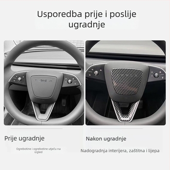 Dekorativna zaštitna naljepnica za volan Tesla Model 3 – nova verzija unutarnje obloge