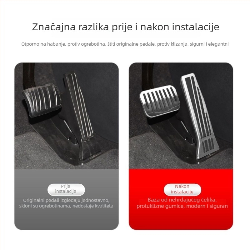 Aluminijski pedalski oslonac za L90/L60 – protuklizni unutarnji dekorativni dodatak za automatski prijenos