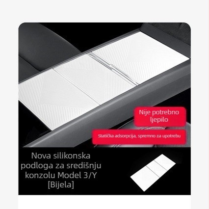 Silikonska zaštitna podloga za središnju konzolu Tesla Model Y/YL i Model 3 — unutarnja zaštita