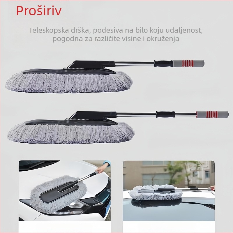 Proširiva mekana četka za pranje automobila, ne grebe lak, nježan plišani aplikator za vosak