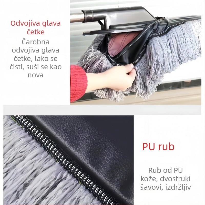Proširiva mekana četka za pranje automobila, ne grebe lak, nježan plišani aplikator za vosak