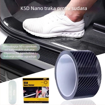 5D karbonski uzorak – zaštitna traka za pragove vrata automobila, zaštita stražnjeg branik i rubova vrata od ogrebotina