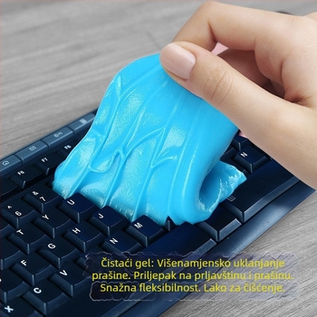 Gel za čišćenje tipkovnice – mekan gel s kristalnom teksturom za uklanjanje prašine iz teško dostupnih kutova, za auto i dom.