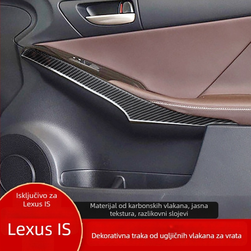 Unutarnja karbonska vlakna naslona za Lexus IS250 300 350200 — Prava karbonska vlakna, prilagodljivo, tisk loga dostupan