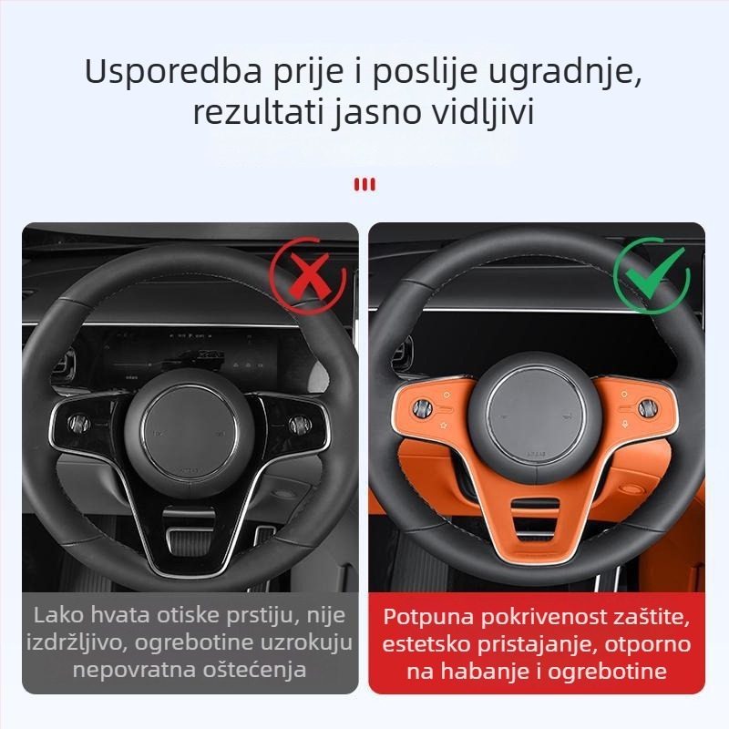 Silikonska zaštitna podloga za volan s unutarnjim filmom protiv ogrebotina za 26 modela M7 Wenjie M9M8 — dekor interijera automobila