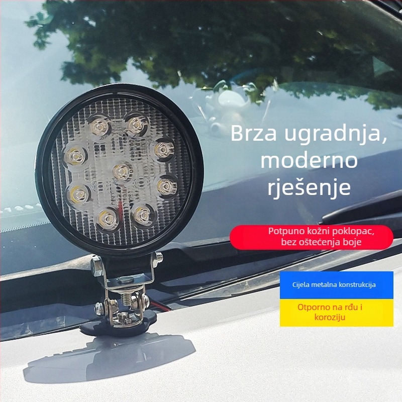Držač projekcijskog svjetla za haubu automobila, fiksna proširena osnova, željezo, univerzalna kompatibilnost