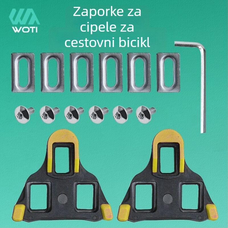 Set pločica za zaključavanje cipela za cestovni bicikl BG-B354, plast/smola, za cestovne bicikle, 6 stupnjeva kut