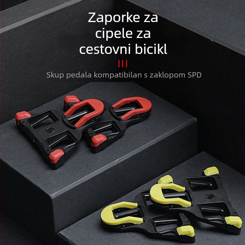 Set pločica za zaključavanje cipela za cestovni bicikl BG-B354, plast/smola, za cestovne bicikle, 6 stupnjeva kut