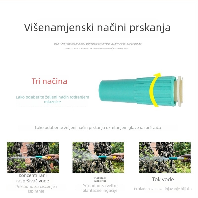 Vrtni prskalica za navodnjavanje – glava crijeva i vodena pištolj za navodnjavanje vrta i povrća (Šifra proizvoda: Al891865519567; spojka crijeva; glava raspršivača; vodeni pištolj)