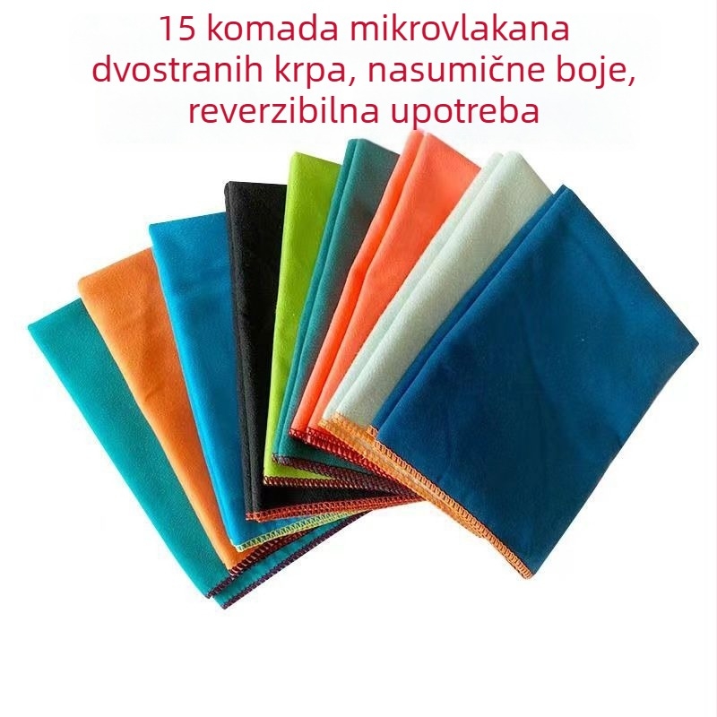 Microfiber krpa s baršunastom teksturom za čišćenje namještaja bez tragova, ne blijedi i ne ostavlja dlake, jednostavna za korištenje, pogodna za površine automobila