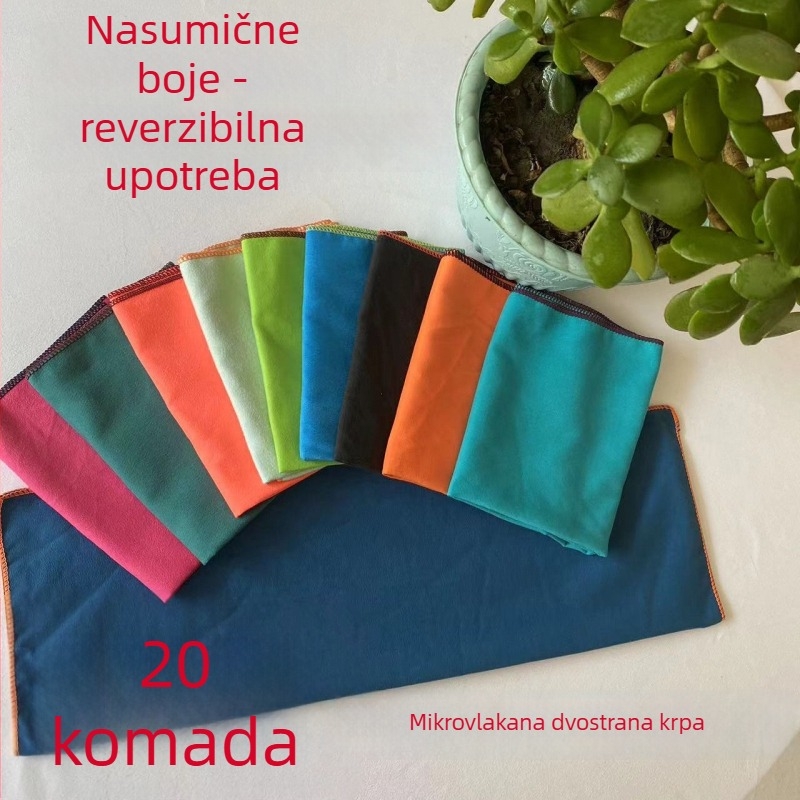 Microfiber krpa s baršunastom teksturom za čišćenje namještaja bez tragova, ne blijedi i ne ostavlja dlake, jednostavna za korištenje, pogodna za površine automobila