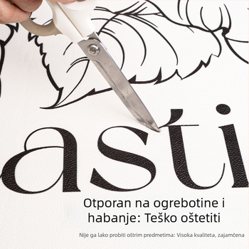 PVC kožna ulazna prostirka, briše se krpom, protuklizna, može se rezati po veličini, kvadratnog oblika, geometrijski uzorak s biljem