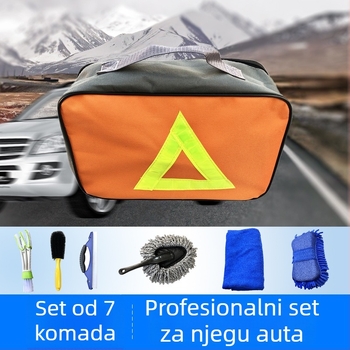 CHISHAN 7-dijelni set za pranje auta: četke, blok spužve, strugači, ručnici i torba (Oxford tkanina)