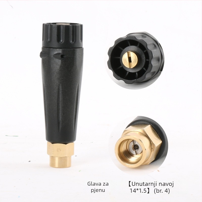 Pištolj za pjenu s M14 sučeljem, visokotlačna glava pjene, bakar-plastična konstrukcija, težina 0,35 kg