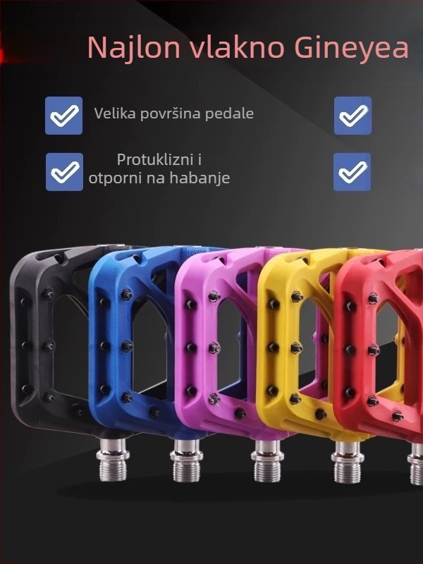 Planinski pedali Jingye M996 s nylonnim ležajevima, široka površina, protuklizni dizajn za spust