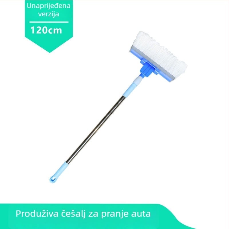 Mop za pranje automobila od vlakana, dvodijelni teleskopni držač, četka za uklanjanje prašine, alat za čišćenje