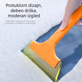 Plastična lopata za snijeg za vozila – višenamjenski de-icer i odvajač leda, škrabica i četka za snijeg