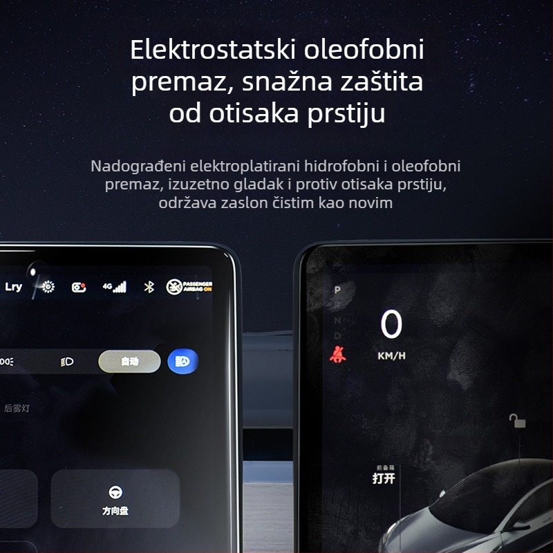 Kaljeno staklo zaštita zaslona središnje kontrole Tesle, modeli 3/Y/X/S, HD zaštita očiju