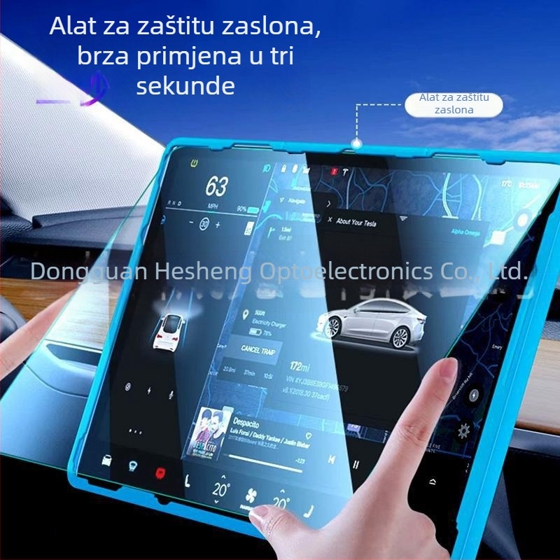 Kaljeno staklo zaštita zaslona središnje kontrole Tesle, modeli 3/Y/X/S, HD zaštita očiju