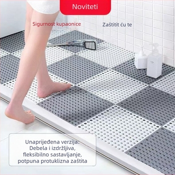 Protuklizna kupaonska prostirka, vodootporna, PVC, jednostavan i modern dizajn