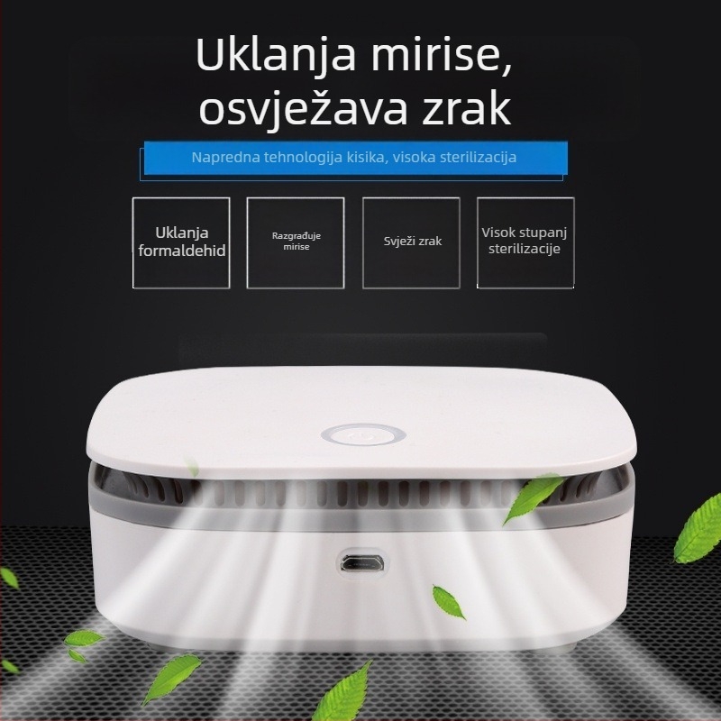 Čistač zraka za dom i auto s negativnim ionima i filtracijom aktivnog ugljika, USB napajanje, tih rad ispod 36 dB, CADR 51-150 m³/h, pogodan za 11–20 m²