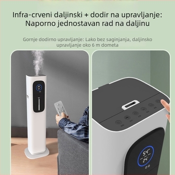 Ovlaživač zraka - podni koloni dizajn, pokriće 21–30 m2, 4.1–6.0 L spremnik, daljinsko upravljanje, buka ispod 36 dB