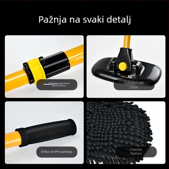 CHONGTENG Aluminijska legura teleskopijski mop za pranje automobila — siguran za lak, četka za čišćenje i alat za uklanjanje prašine