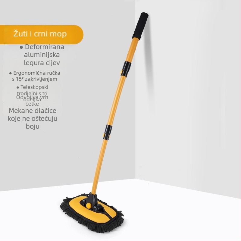 CHONGTENG Aluminijska legura teleskopijski mop za pranje automobila — siguran za lak, četka za čišćenje i alat za uklanjanje prašine