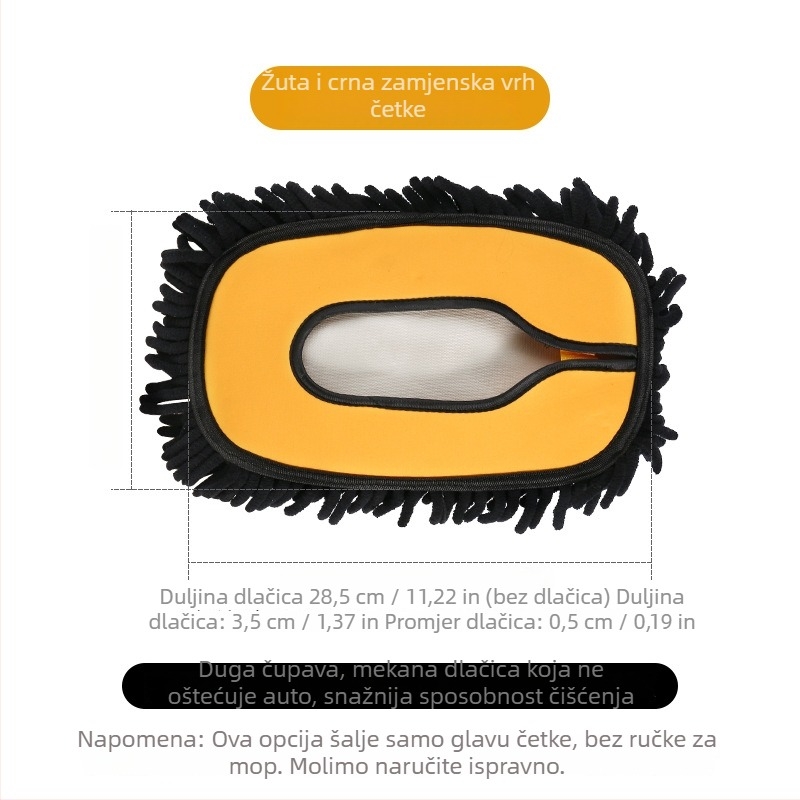 CHONGTENG Aluminijska legura teleskopijski mop za pranje automobila — siguran za lak, četka za čišćenje i alat za uklanjanje prašine