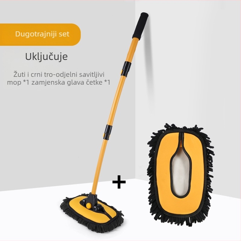 CHONGTENG Aluminijska legura teleskopijski mop za pranje automobila — siguran za lak, četka za čišćenje i alat za uklanjanje prašine