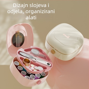 Prijenosna kutija za šivenje, džepni stil, plastična, šivaći set serije, jednostavan dizajn