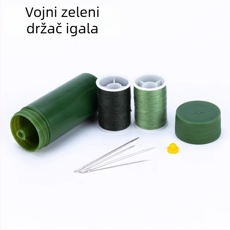 Prijenosni džepni set za šivenje u cilindričnom spremniku od nehrđajućeg čelika