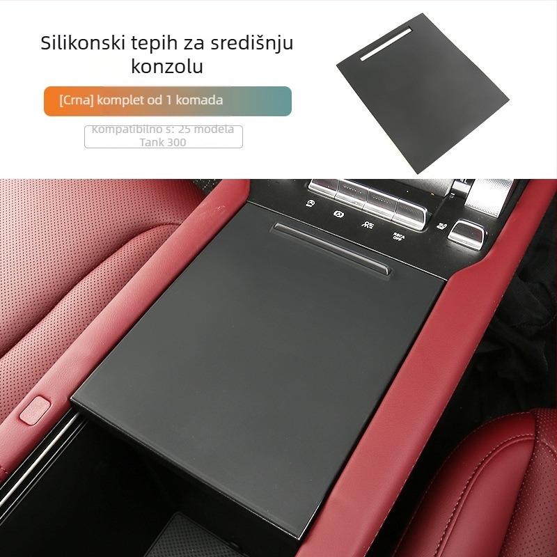 Silikonska podloga za bežično punjenje u središnjoj konzoli s kutijom za pohranu – protuklizni unutarnji dodatak (Wtx-012)