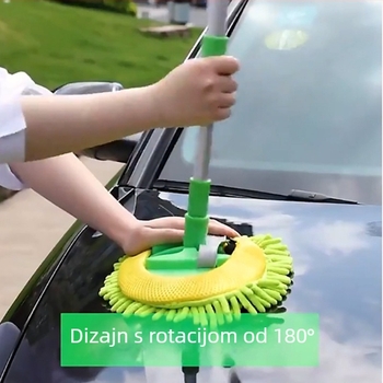 Huijia Trostruki teleskopski mop za pranje automobila s chenilleom – konstrukcija od legure i nehrđajućeg čelika