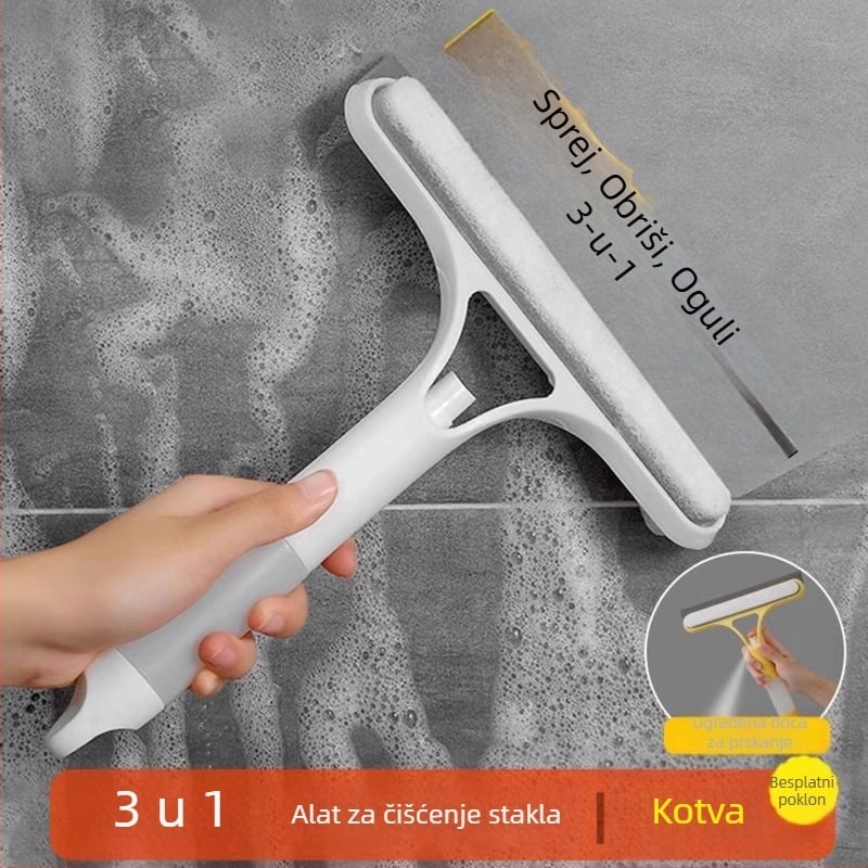 Stakleni čistač 3-u-1 s raspršivačem i škrabom, plastični, Hanyu