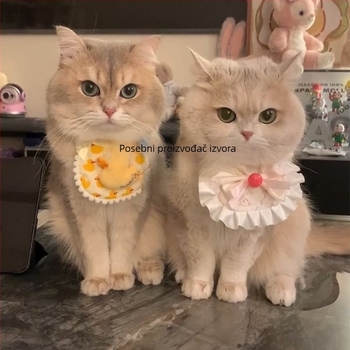 Aksesoari za kućne ljubimce: platnena ovratnica-salvete s ukrasnom čipkom, ručno pleten ručnik za slinice, univerzalno za mačke i pse, porijeklo Jiangsu, opušteni stil