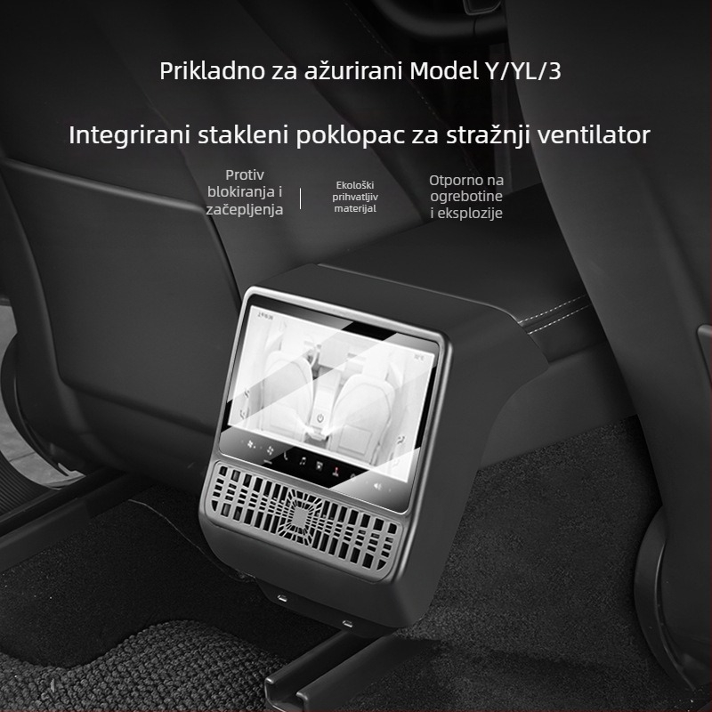 ABS stražnji zaštitni poklopac izlaza zraka za Tesla Model Y/Model 3, snap-on instalacija, model Tsl2062