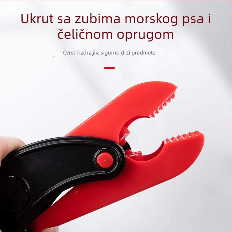 Klip za čišćenje automobinskih prostirki — prilagodljiv dizajn s zubima ajkule, od tehnološkog plastika i nehrđajućeg čelika, težina 0,92