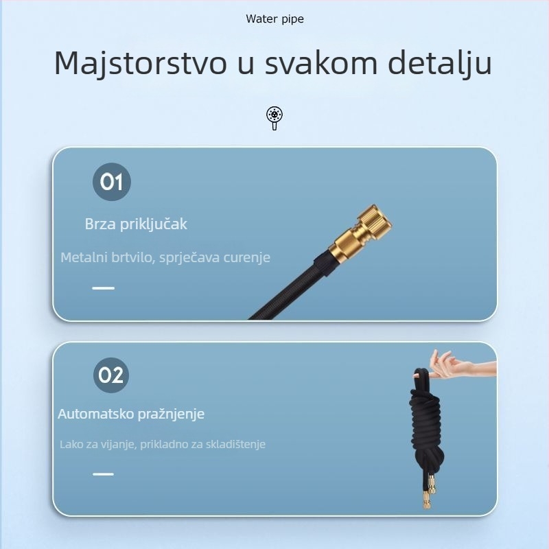 Teleskopska vodena cijev i visokotlačni pištolj za pranje automobila — ABS plastični vrh