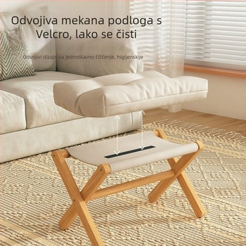 Drveni potporak za stopala u skandinavskom stilu za kauč i ured