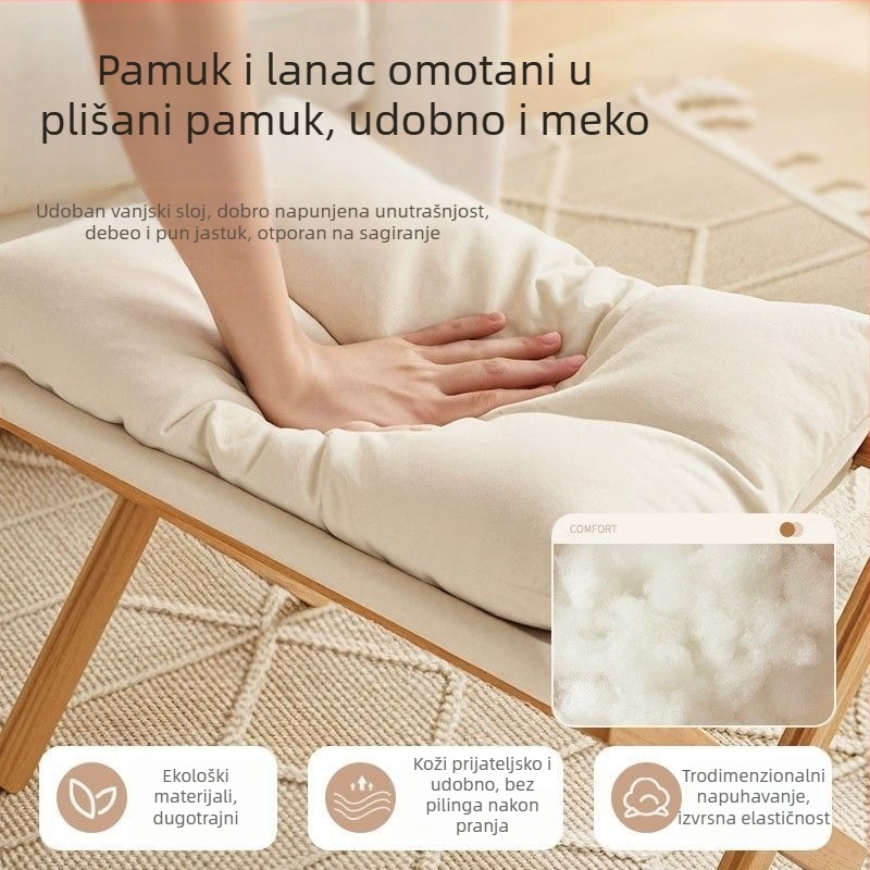 Drveni potporak za stopala u skandinavskom stilu za kauč i ured