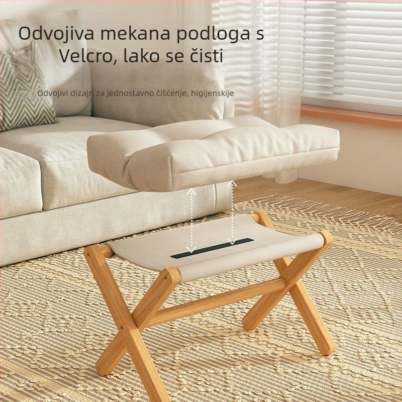 Drveni potporak za stopala u skandinavskom stilu za kauč i ured