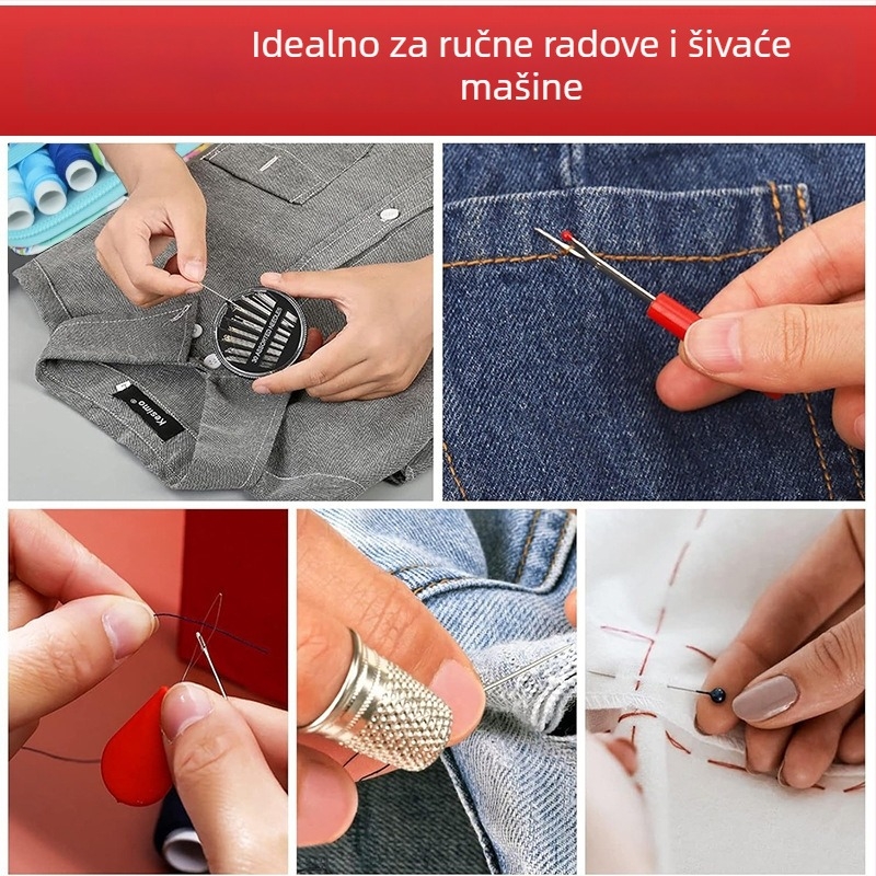 Set za šivanje, 86 komada, prijenosno, Love and Thread, kutija 150 komada