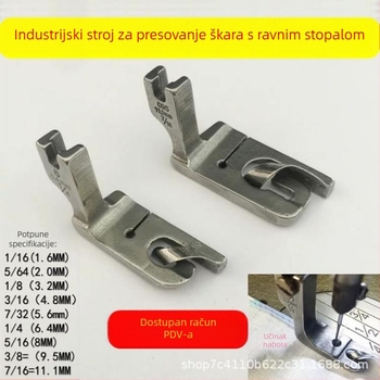 Set potka za industrijske šivaće strojeve: rolani rub, rubni preklop, šav za rukave — 200 kom, 0,02 kg